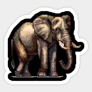 Elephant in Pixel Form Sticker